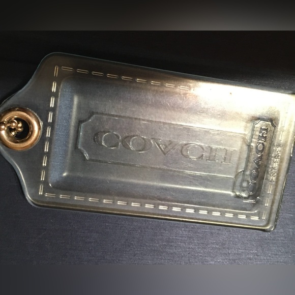 COACH POPPY CLEAR LUCITE PLASTIC KEY FOB BAG CHARM KEYCHAIN HANGTAG 3.5”L HUGE - Picture 5 of 9